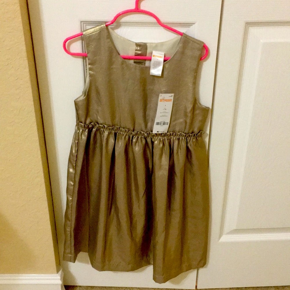Gymboree NWT gold dress. Size 7